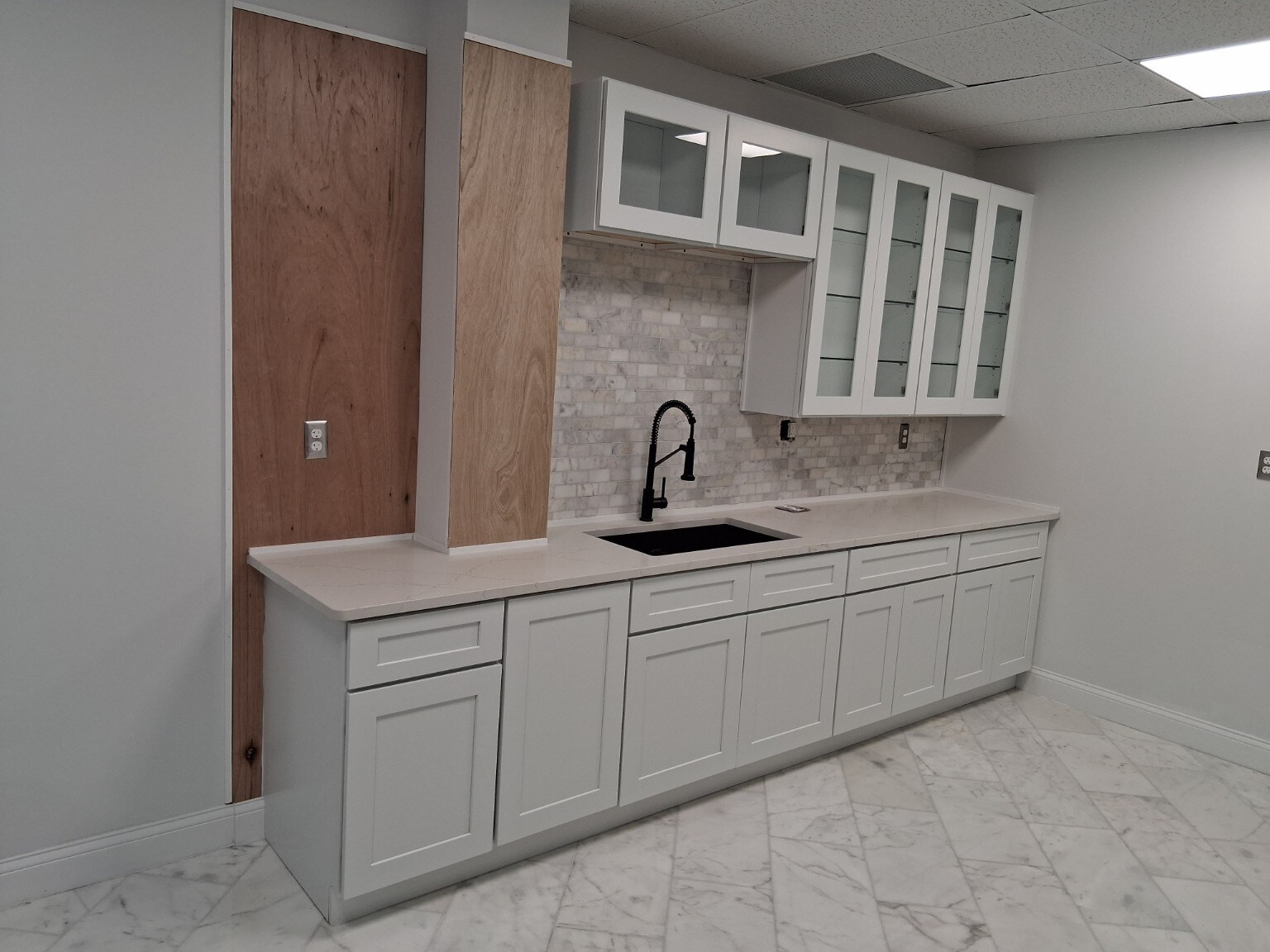 Commercial cabinet installation