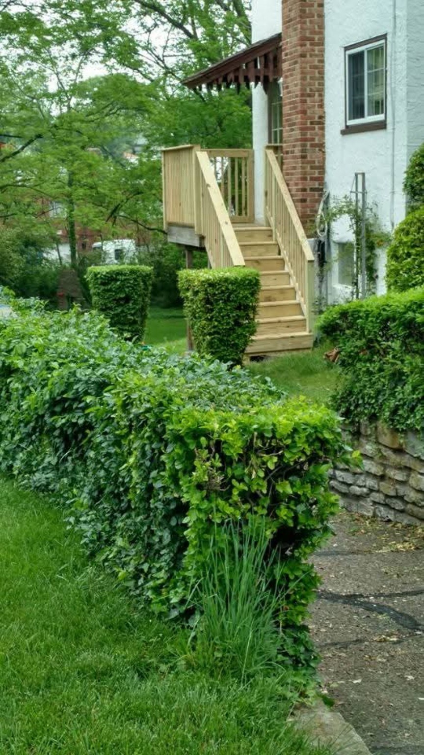 Exterior landing and stairs